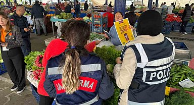 Polis ve jandarma Marmaris'te 'kadına el kalkamaz' dedi