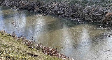 Porsuk Çayı buz tuttu