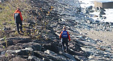 Rize'de odun toplamak isterken dalgalar arasında kaybolan kadını arama çalışmaları sürüyor