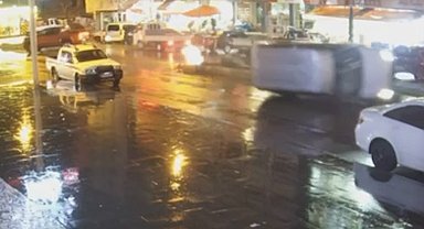 Rize'deki kaza güvenlik kameralarına yansıdı