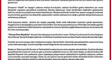 RTÜK Başkanı Şahin: "RTÜK ve medya kuruluşlarımız olarak Filistin'in yanında, İsrail'in katliamlarının ve savaş suçlarının karşısındayız"