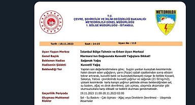Sakarya'da kar uyarısı
