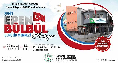 Şehit Eren Bülbül Gençlik Merkezi hizmete açılıyor