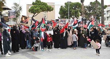 Söke'de Filistin'deki zulme karşı miting düzenlendi