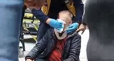 Uşak'ta motosikletin çarptığı yaya ağır yaralandı