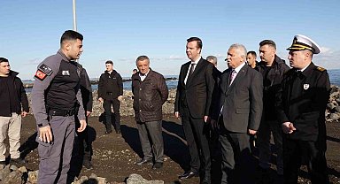 Vali Yıldırım, dalgalara kapılarak denizde kaybolan lise öğrencilerini arama çalışmalarını inceledi