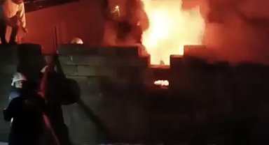 Yüksekova'da kalorifer dairesinde korkutan yangın