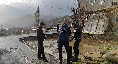Zabıta ekipleri açılan inşaat temelinde önlem aldı