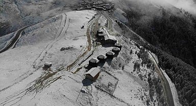 Zigana Kayak Tesislerine sezonun ilk karı yağdı, eşsiz görüntüler ortaya çıktı