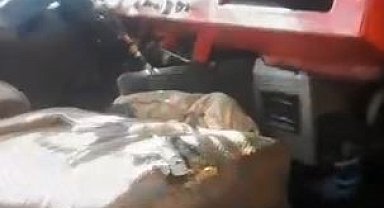 1 ay önce kamyonetine ayı saldırmıştı şimdi ise vincini parçaladı