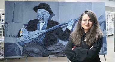 22 bin 500 atık kumaş parçasıyla Marilyn Monroe, 15 pantolonla Âşık Veysel'i işledi