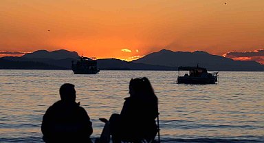 'Sakin kent'te tablo gibi gün batımı