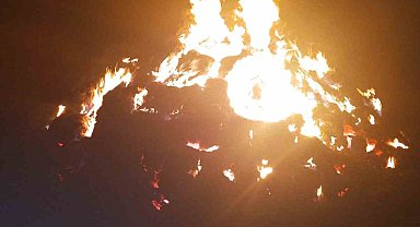 60 bin liralık saman balyası kül oldu