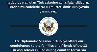 ABD Büyükelçiliğinden şehitler için taziye mesajı