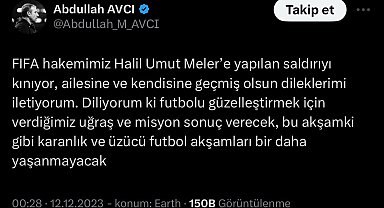 Abdullah Avcı'dan, Halil Umut Meler'e destek mesajı