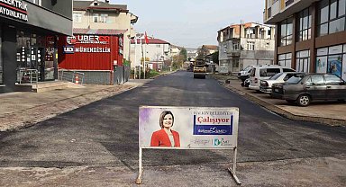 Alikahya'ya 2 bin 75 tonluk asfalt