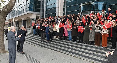 Amasya Belediyesi mesaiye 'şehitlere dua' ile başladı