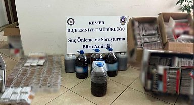 Antalya'da kaçak tütün ve sahte alkol operasyonu: 5 gözaltı