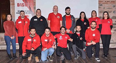 Arama kurtarma ekibinden sporculara afet eğitimi