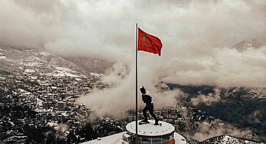 Artvin'de kar manzaraları havadan görüntülendi