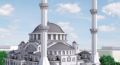 Atila Aydıner'in inşaatını başlattığı Hoca Hayri Efendi Merkez Camii'nde çalışmalar sürüyor