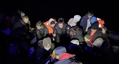 Ayvacık açıklarında 34 kaçak göçmen yakalandı