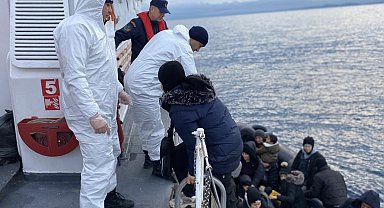 Ayvacık açıklarında 41 kaçak göçmen yakalandı