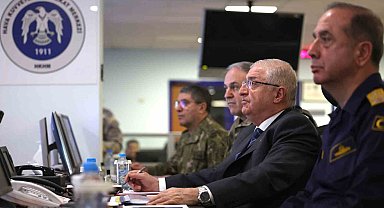 Bakan Güler, Irak ve Suriye'nin kuzeyindeki 29 hedefin imha edildiği hava harekatlarını sevk ve idare etti