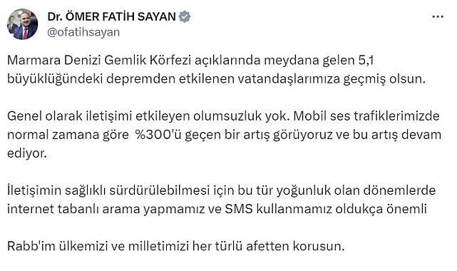 Bakan Yardımcısı Sayan: " İletişimi etkileyen olumsuzluk yok"