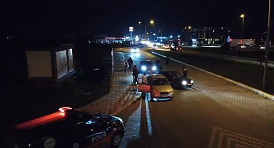 Balıkesir'de asayiş, narkotik ve huzur uygulaması dron ile görüntülendi