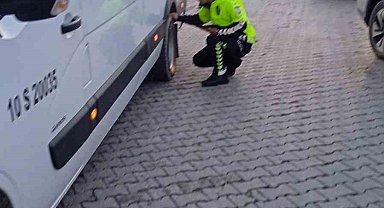 Balıkesir'de kış lastiği denetimleri başladı