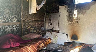 Baraka yangını ekipleri alarma geçirdi