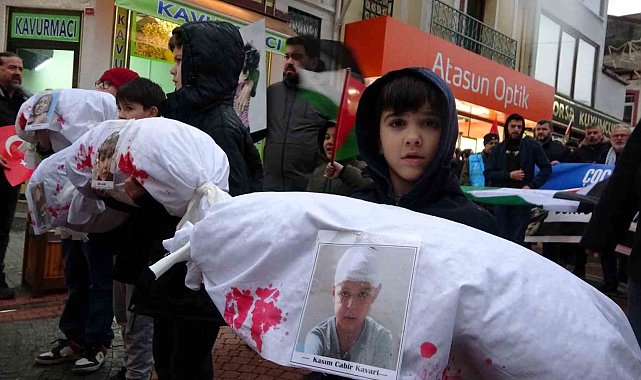 Bartın'da İsrail protestosu
