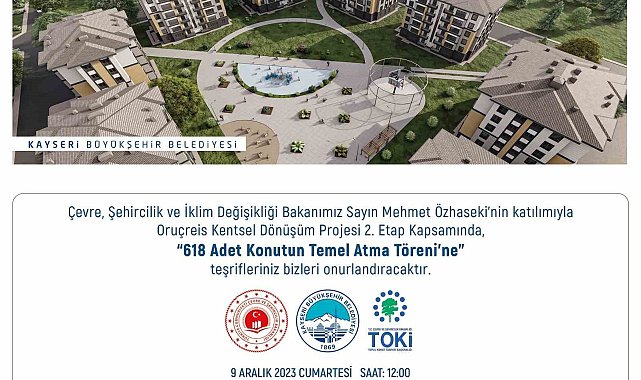 Başkan Büyükkılıç'tan 'ikinci etap' müjdesi: 618 adet konutun temeli atılıyor