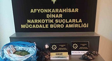 Başmakçı'da 2 eve uyuşturucu baskını