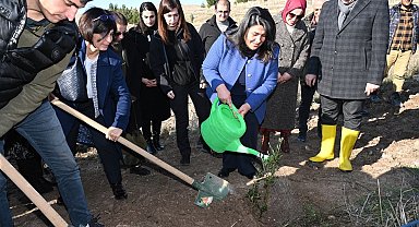 Batman'da Gazzeli şehitler anısına yüzlerce fidan toprakla buluşturuldu