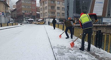 Bayburt'ta karla mücadele çalışması