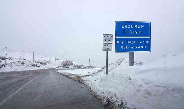 Bayburt'un yüksek kesimlerinde kar yağışı etkili oldu