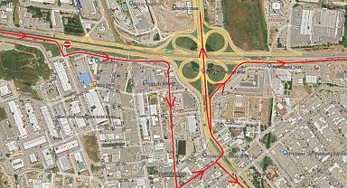 Beşevleri Kavşağı'da trafik düzenlemesi