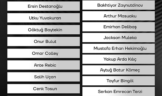 Beşiktaş'ın Hatayspor maçı kamp kadrosu belli oldu