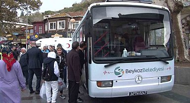 Beykoz'da sağlık otobüsü ile vatandaşlara ücretsiz sağlık taraması yapılıyor