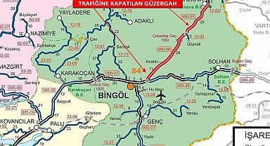 Bingöl-Erzurum karayolu buzlanma nedeniyle araç trafiğine kapatıldı