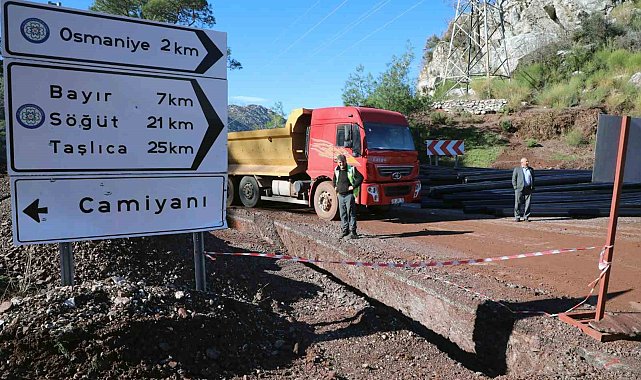 Bozburun içme suyu hattının 2 Bin 500 metresi tamamlandı