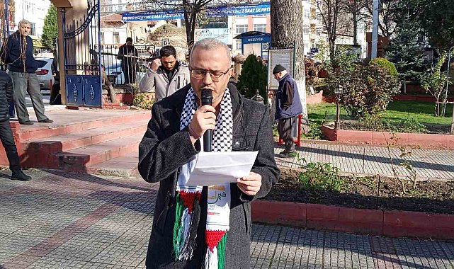 Bozüyük'te İsrail protesto edildi