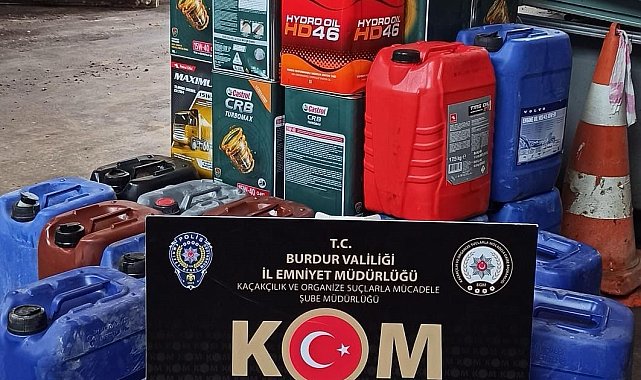 Burdur'da 820 litre kaçak yağ ele geçirildi