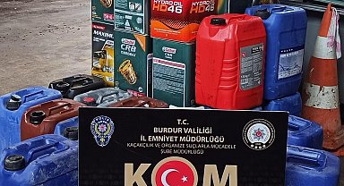 Burdur'da 820 litre kaçak yağ ele geçirildi