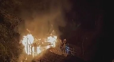 Bursa'da bir çiftlik alevlere teslim oldu