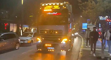 Çakar ışık taktıran tır sürücüsüne 4 bin 64 TL ceza kesildi