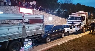 Çan'da zincirleme trafik kazası: 1 yaralı