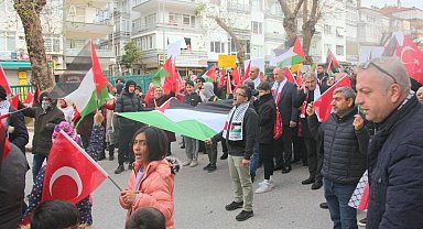 Çınarcık'ta Filistin'e destek yürüyüşü